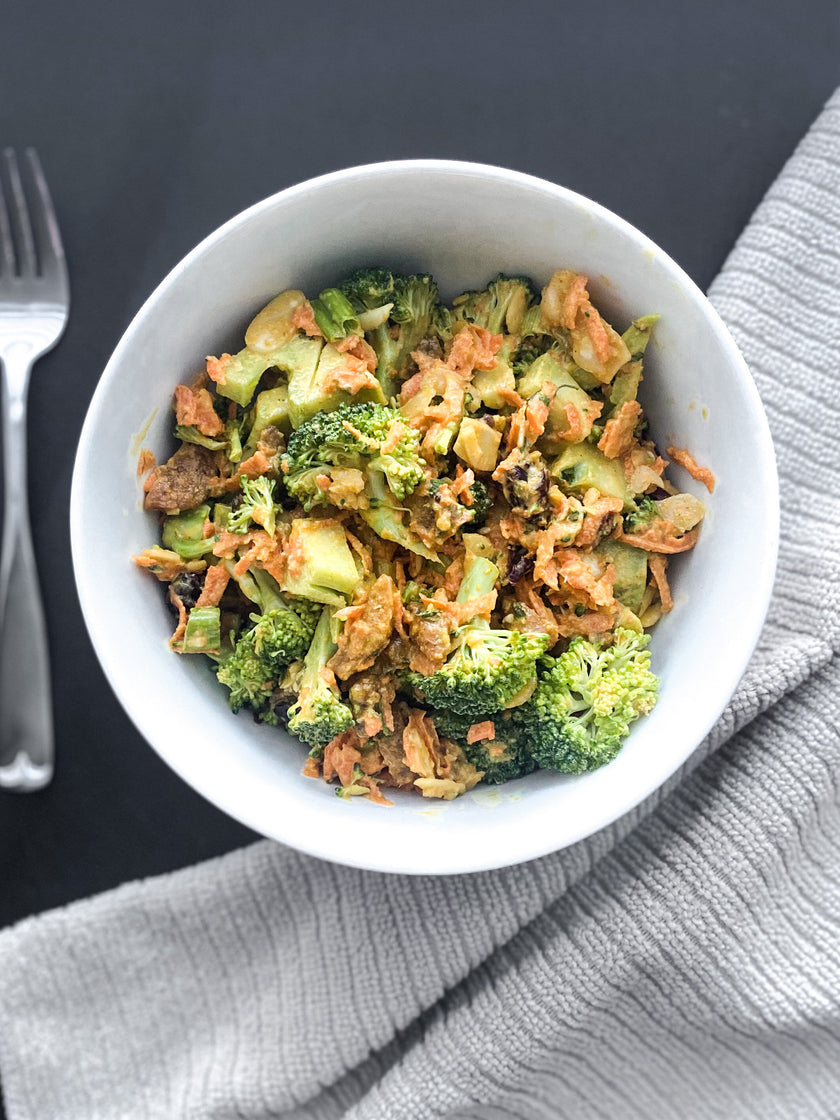 Curried Broccoli Salad w/ Southwest Jerky