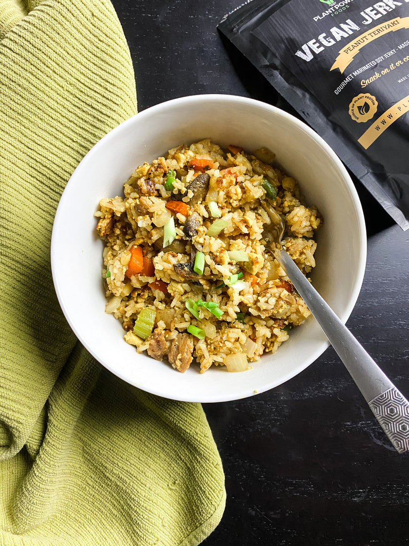 Vegan Fried Rice w/ Peanut Teriyaki